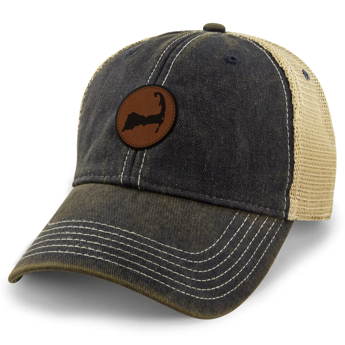 Cape Cod Circle Leather Patch Dirty Water Trucker