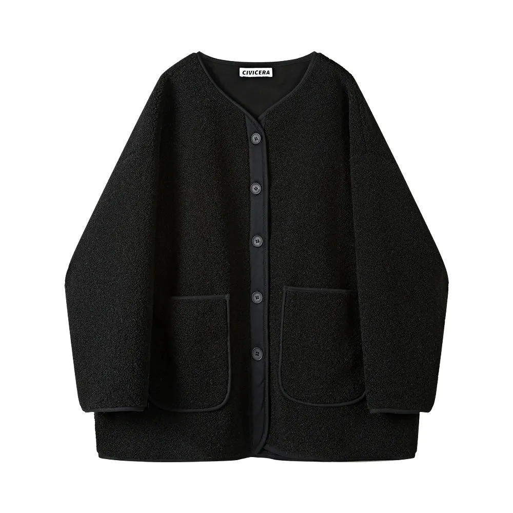 Casual Lambskin Loose Fur Coat