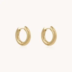 Chunky Hoop Earrings, Gold