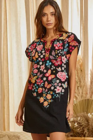 Colleen Embroidered Shift Dress