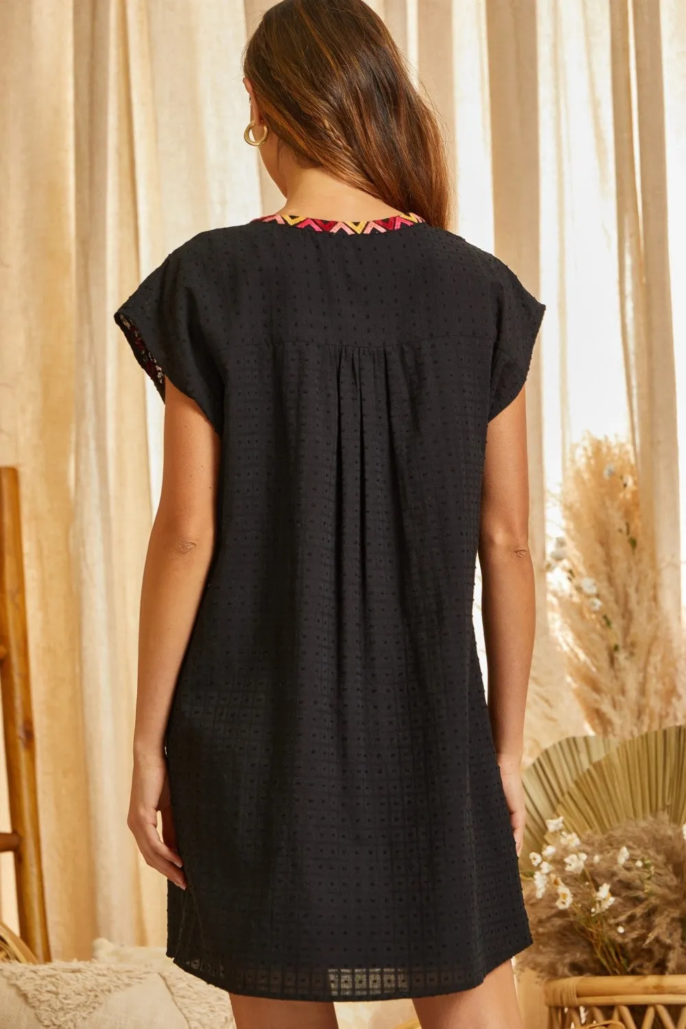 Colleen Embroidered Shift Dress