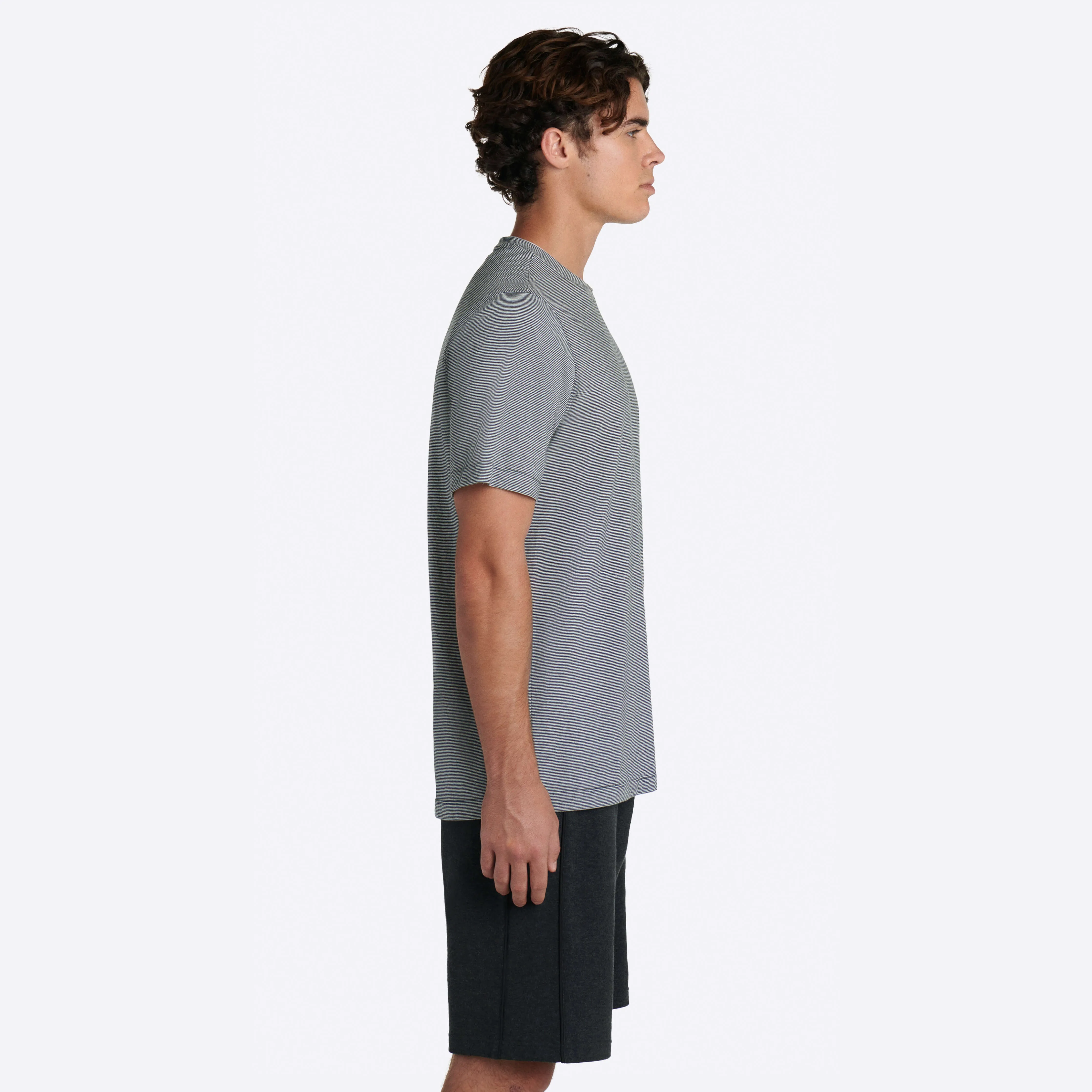 COMFORT Hairline Stripe Crew Neck T-Shirt