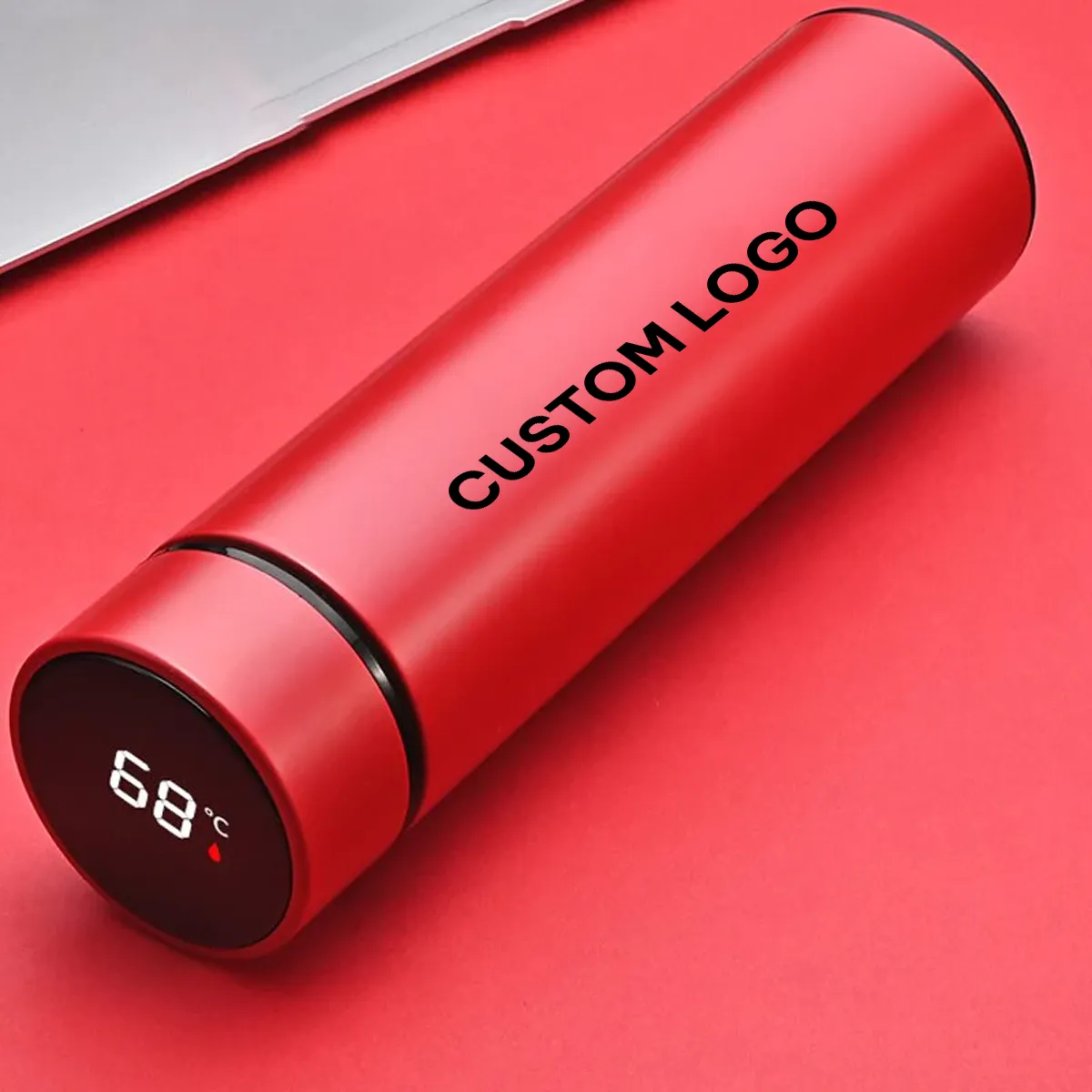 Custom Logo 17oz Insulated Water Bottle with LED Temperature Display, Coffee Tea Infuser Bottle Double Wall Vacuum Insulated Water Bottle for Hot or Cold Drink, Stainless Steel Sports Automotive Travel Mug