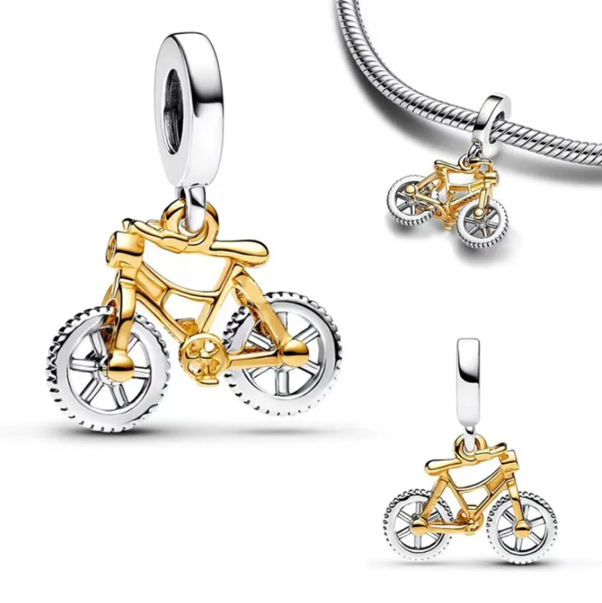 Cycolinks Gold Rush Sterling Silver Bike Charm