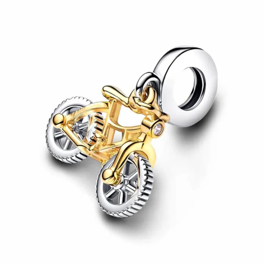 Cycolinks Gold Rush Sterling Silver Bike Charm