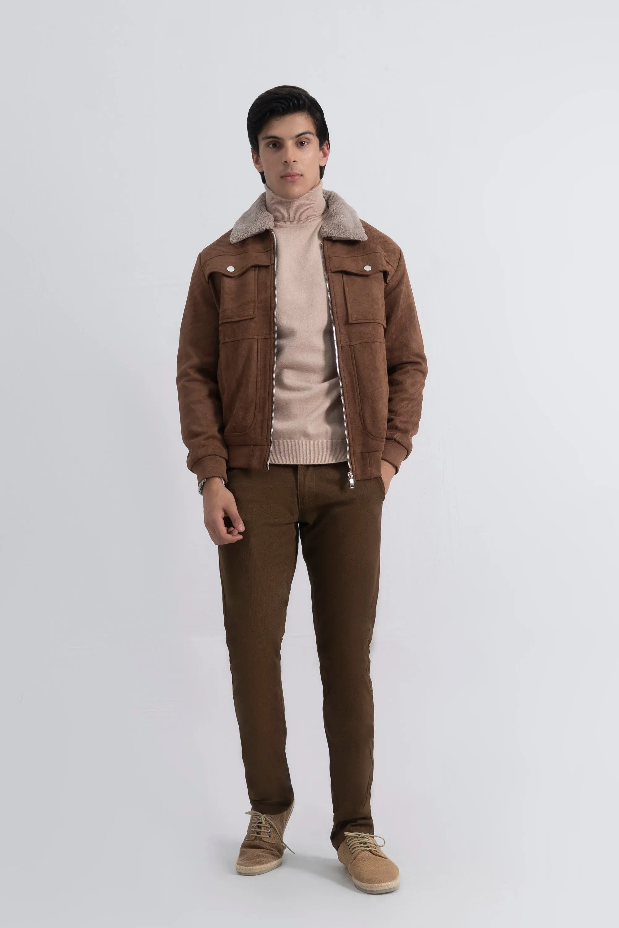 Dark Brown Suede Jacket