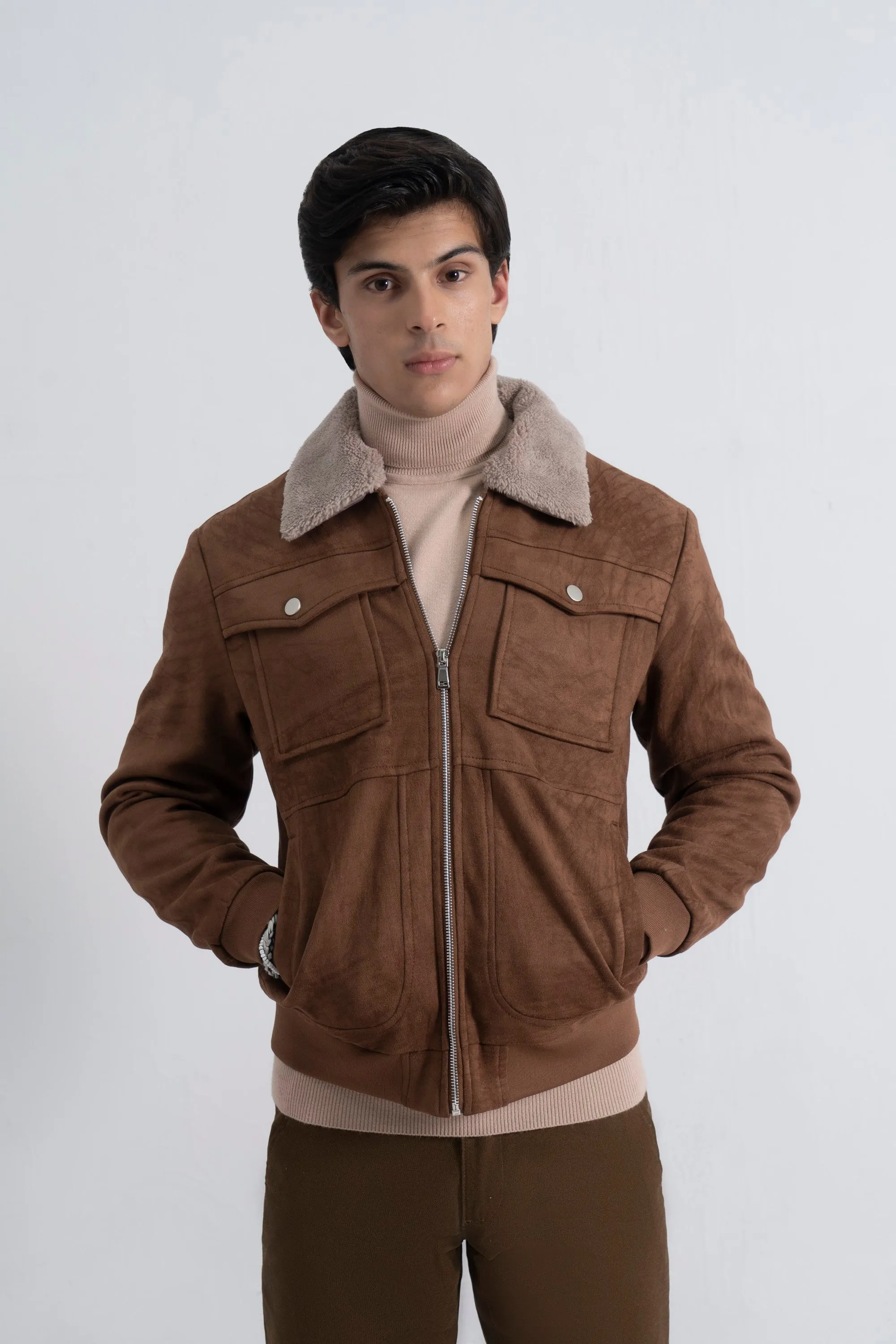 Dark Brown Suede Jacket