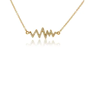 Diamond Peak Mountain Heartbeat Pendant