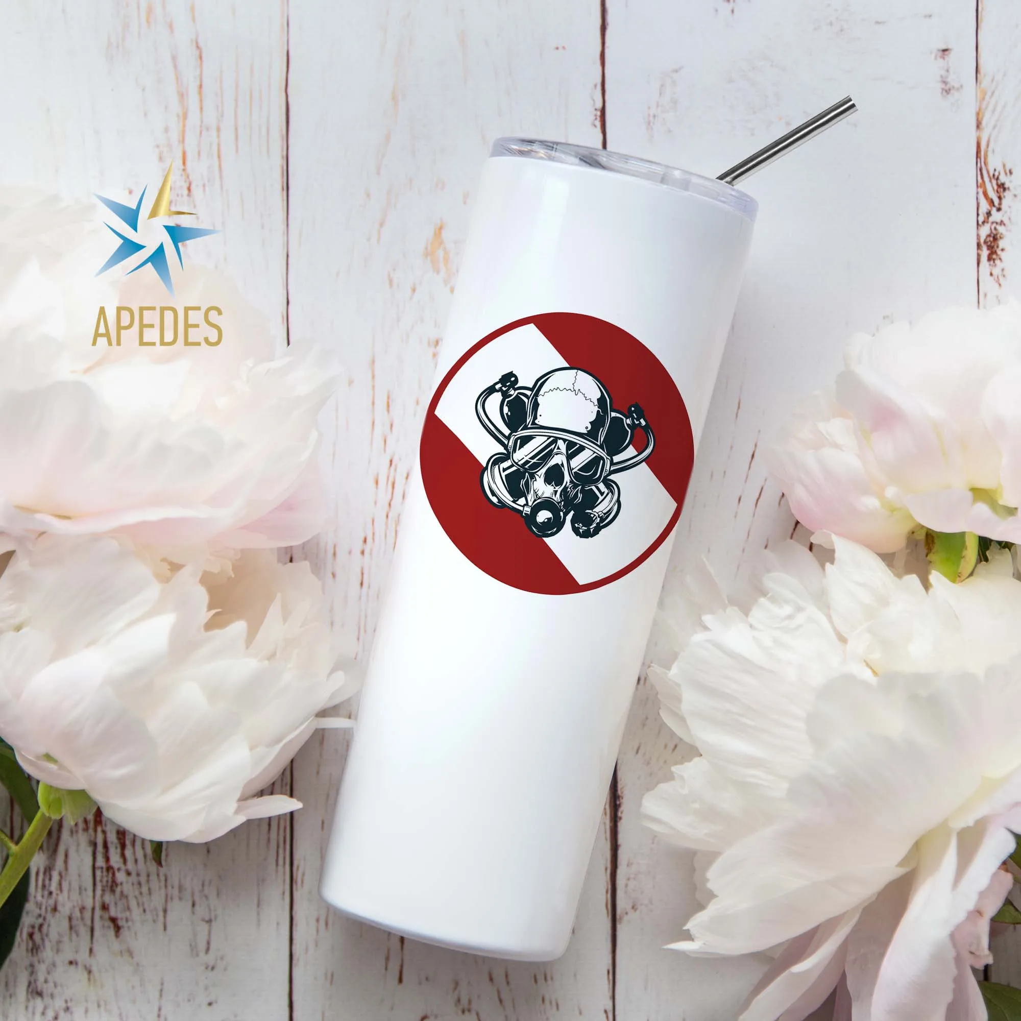Diver Skull Stainless Steel Skinny Tumbler 20 OZ