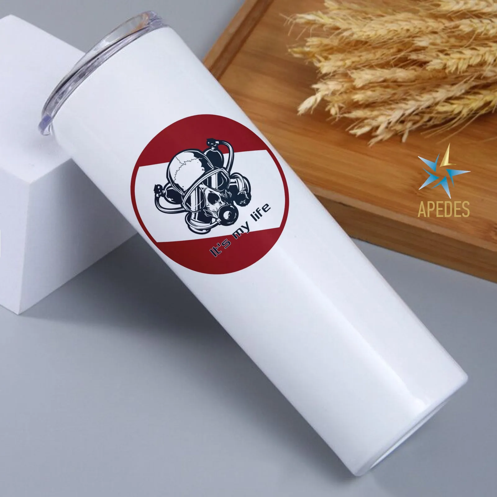 Diver Skull Stainless Steel Skinny Tumbler 20 OZ