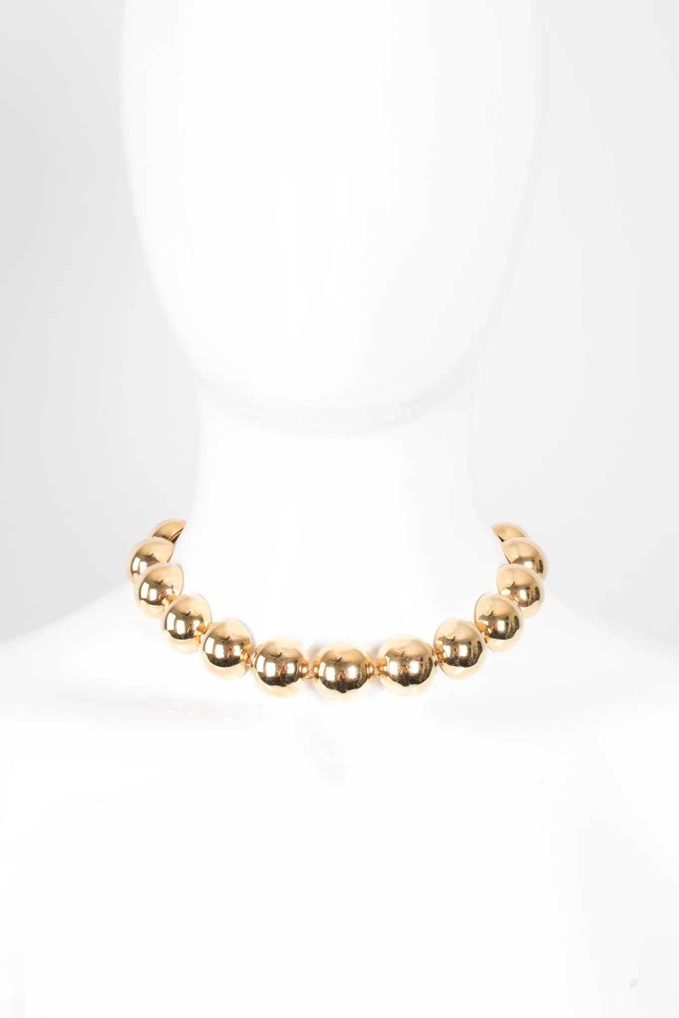 Dome Bead Collar Necklace