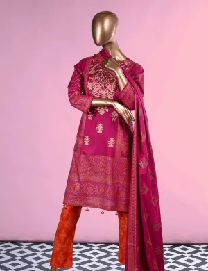 E2-2B - Orchid Bliss  |  Unstitched Printed & Embroidered Cambric Dress
