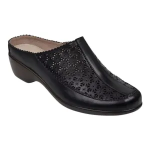 Easy Spirit Women's Dusk Block Heel Slip on Casual Mules Black Size 6 1/2 W
