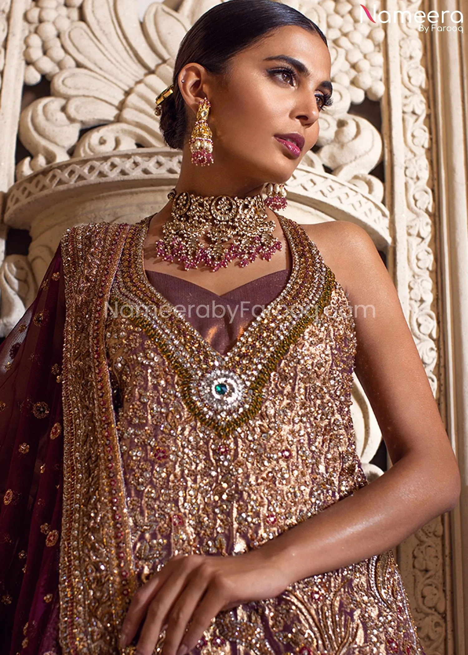 Elegant Lehenga Dress for Bride with Embroidery #BB278