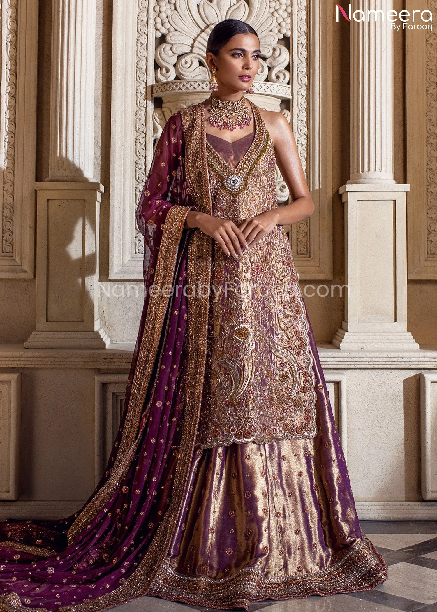 Elegant Lehenga Dress for Bride with Embroidery #BB278