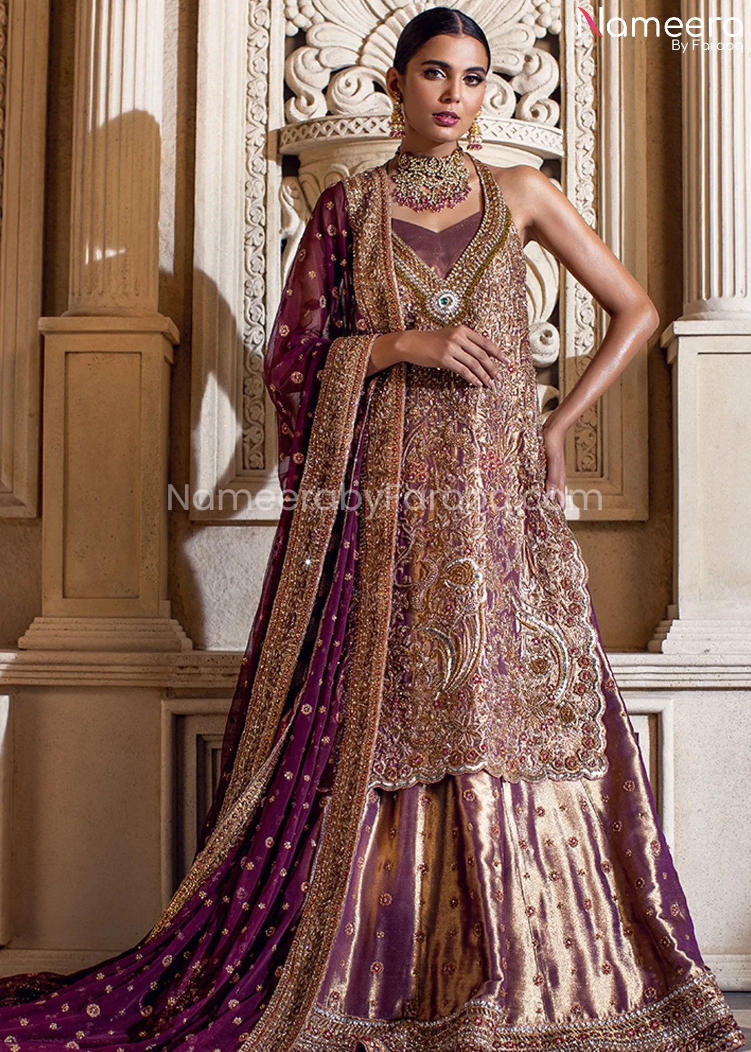 Elegant Lehenga Dress for Bride with Embroidery #BB278