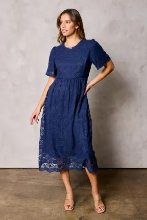 Embroidered Mesh Dress