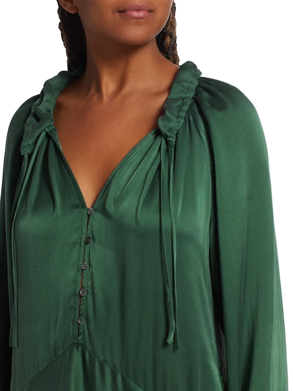 Eva Silk Dress - Mint