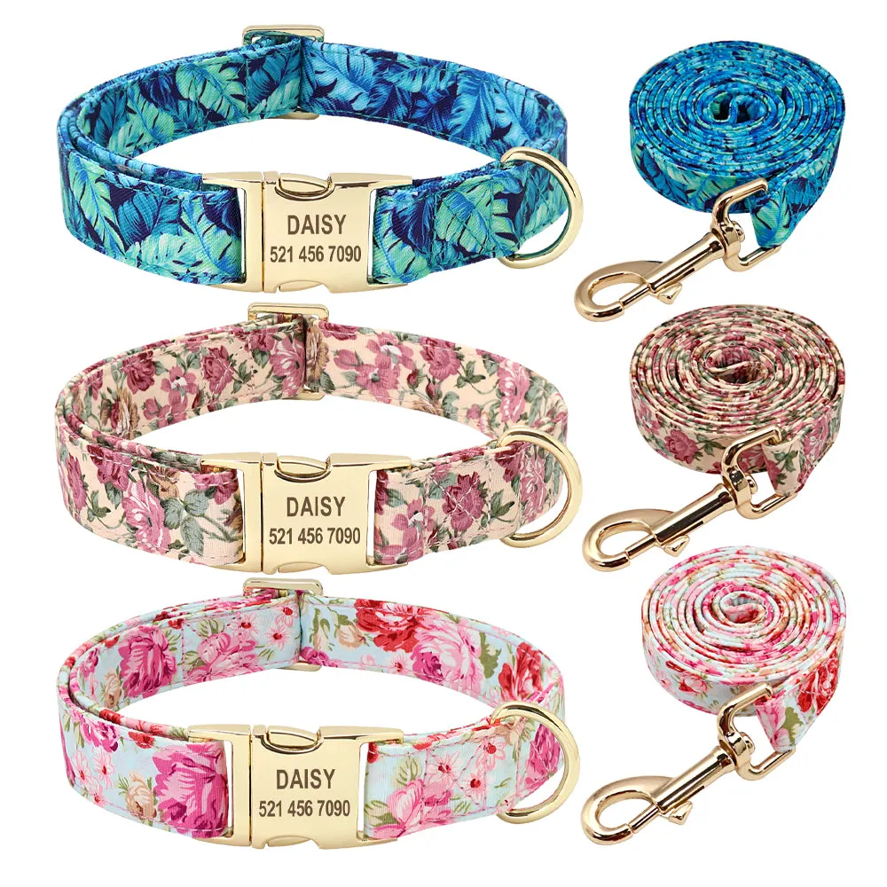 Fascinating Florals: Collars And Leashes | Personalized