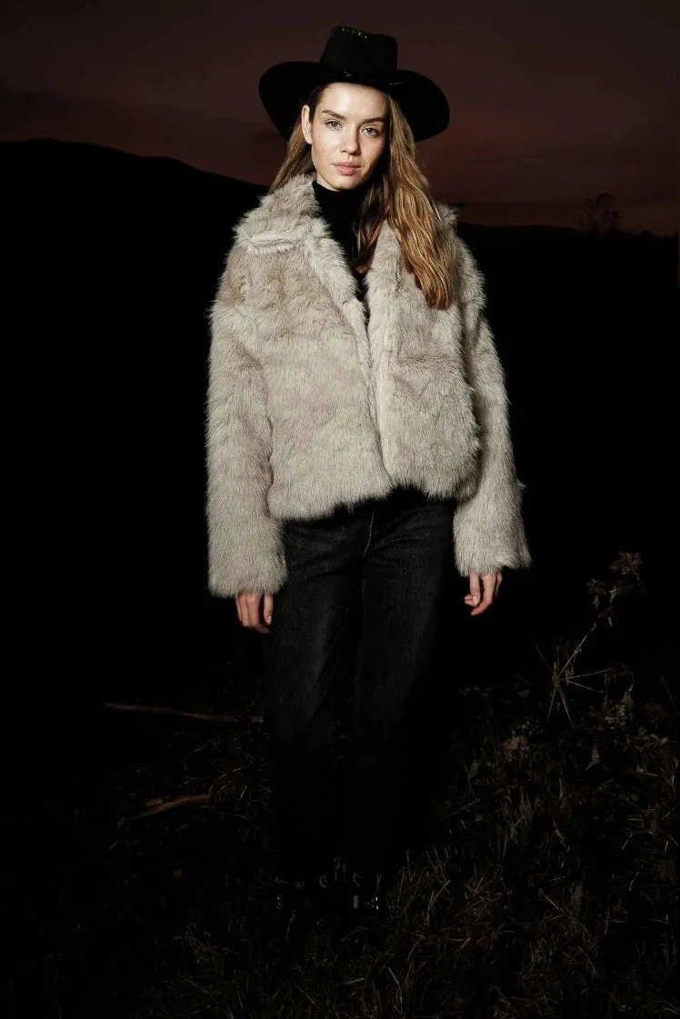 Faux Grey Fur Jacket – Elegance and Comfort Combined