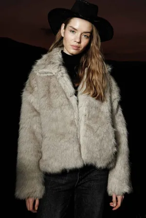Faux Grey Fur Jacket – Elegance and Comfort Combined