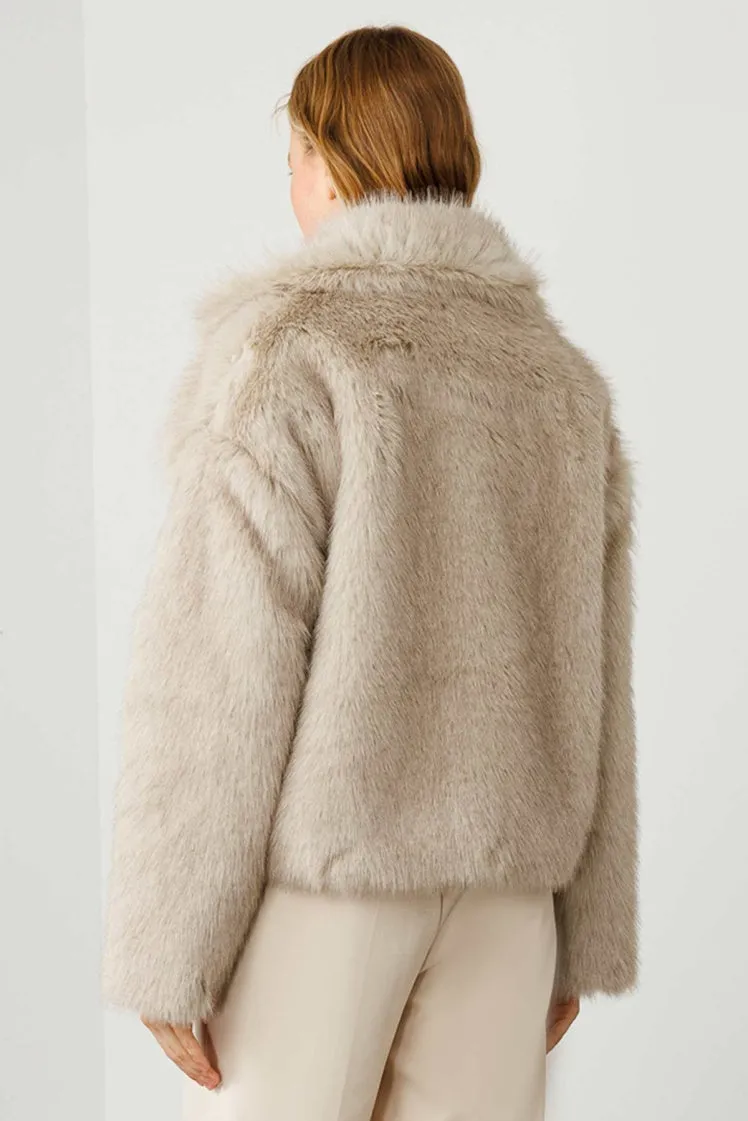 Faux Grey Fur Jacket – Elegance and Comfort Combined