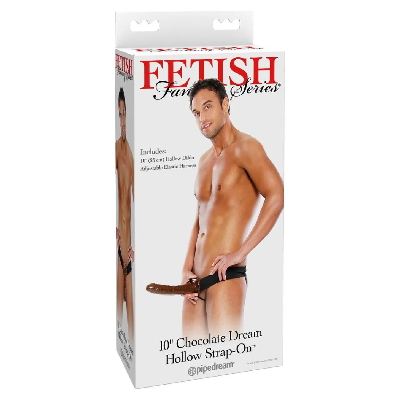 Fetish Fantasy Series Chocolate Dream Hollow Strap-On Dildo 10in - Chocolate