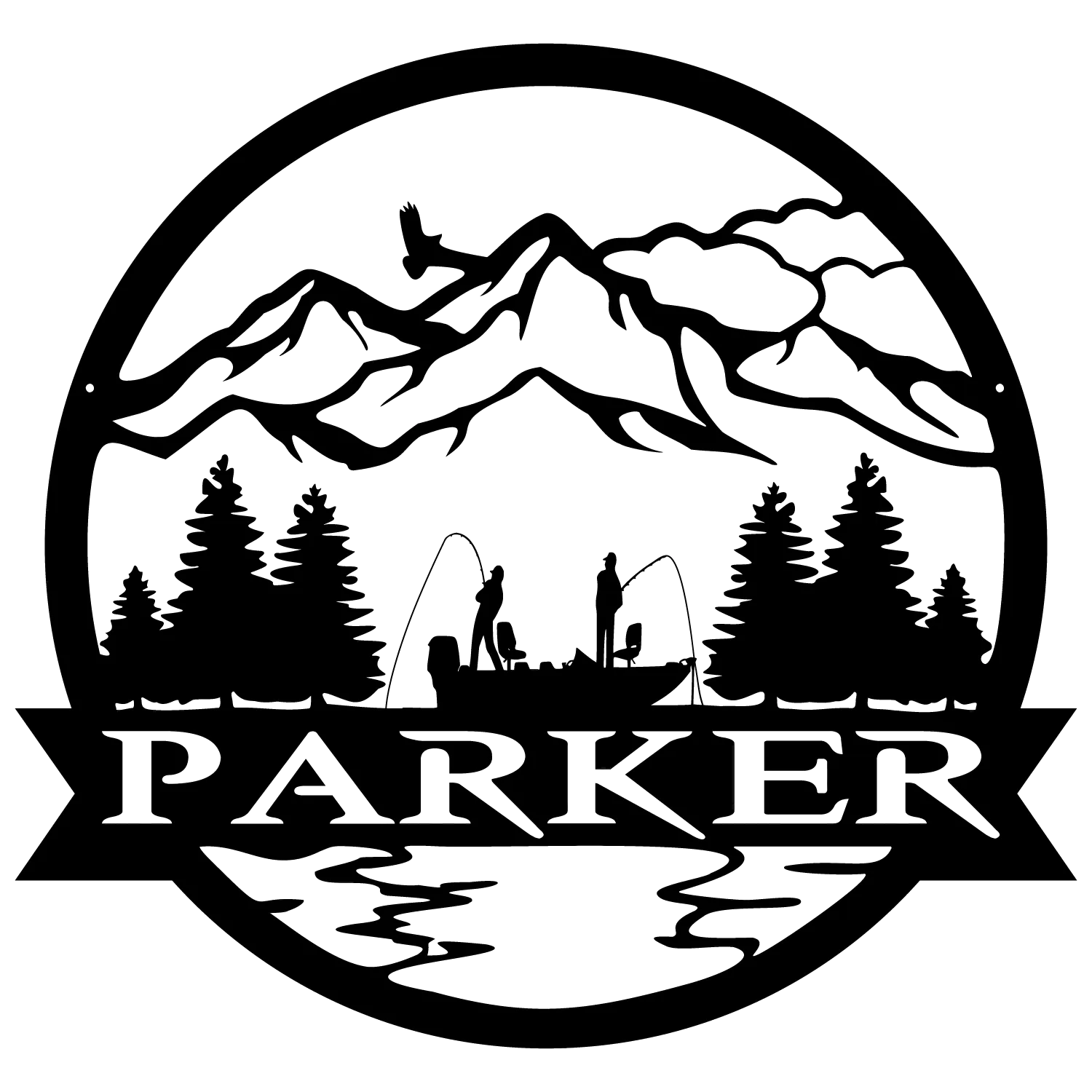 Fishing Boat Outdoor Monogram