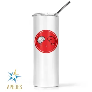 Fist Against Brain Stainless Steel Skinny Tumbler 20 OZ