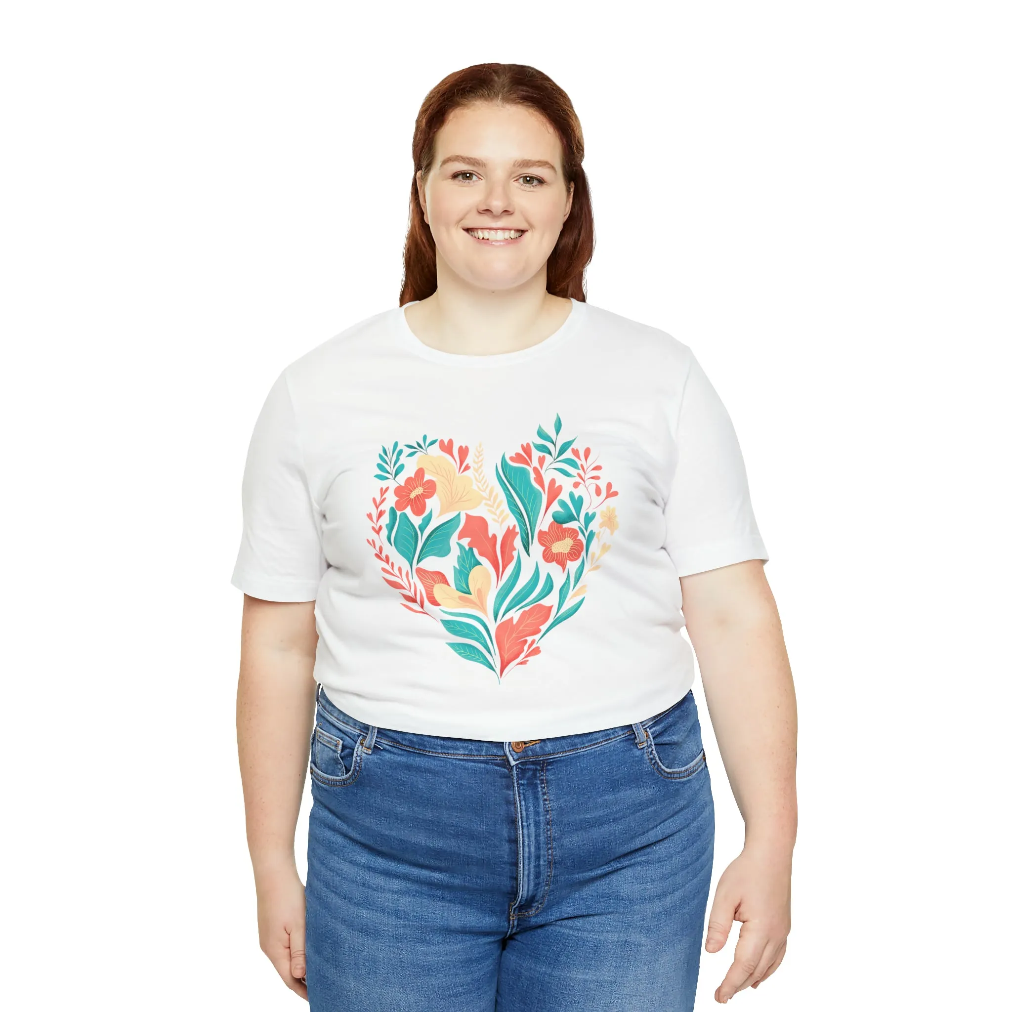Flower Heart T-Shirt | Love Ya Mom Tee |  Bella Canvas 3001 Unisex |  Mother Short Sleeve Tshirt