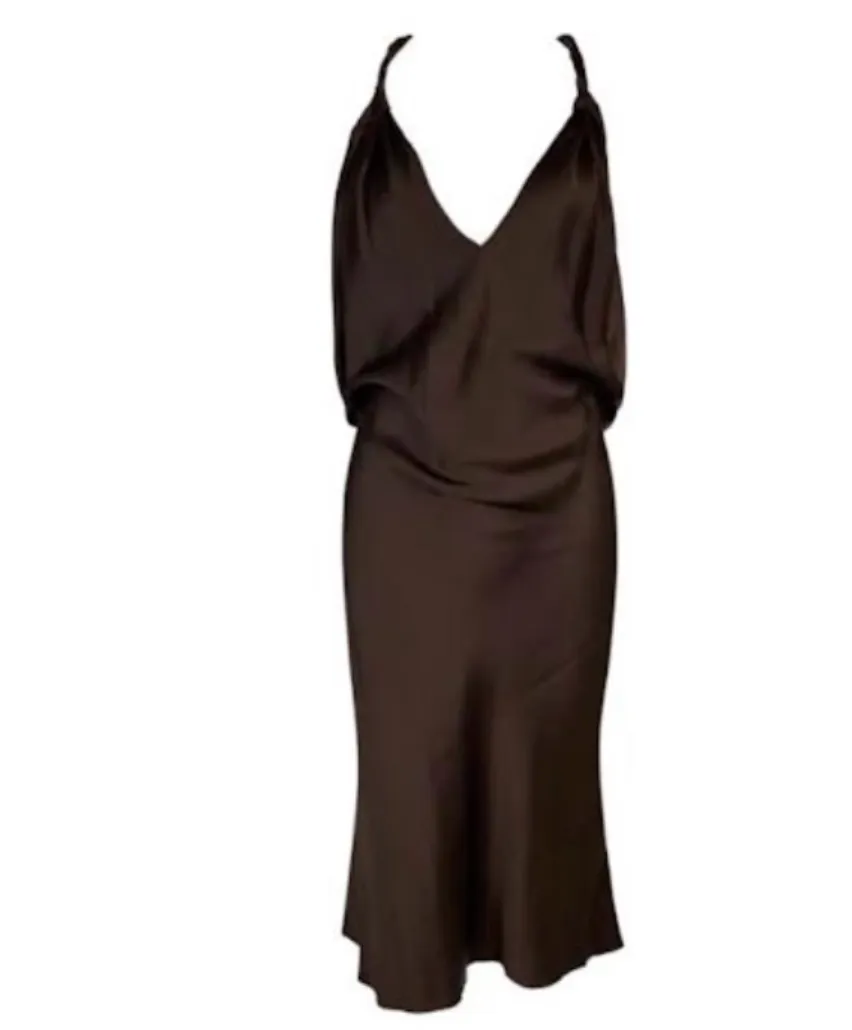 F/W 2002 GUCCI by T Ford brown silk