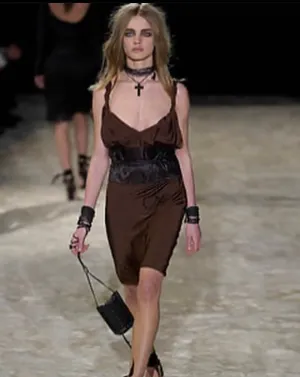F/W 2002 GUCCI by T Ford brown silk