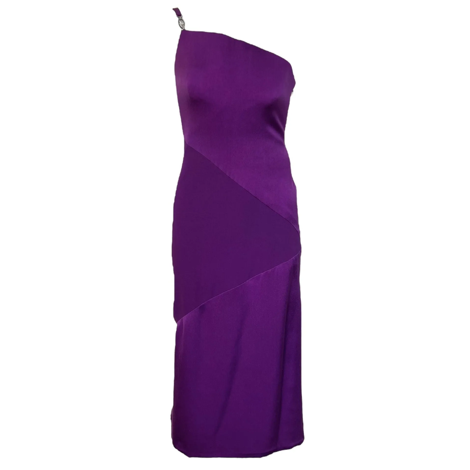 Gianni Versace Couture A/W 1996 Purple One Shoulder Dress