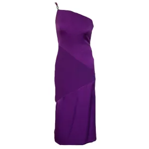 Gianni Versace Couture A/W 1996 Purple One Shoulder Dress