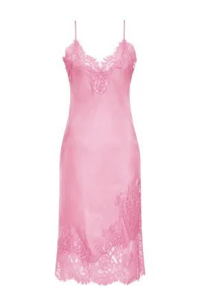 Grace Lace Silk Dress Lilac Pink