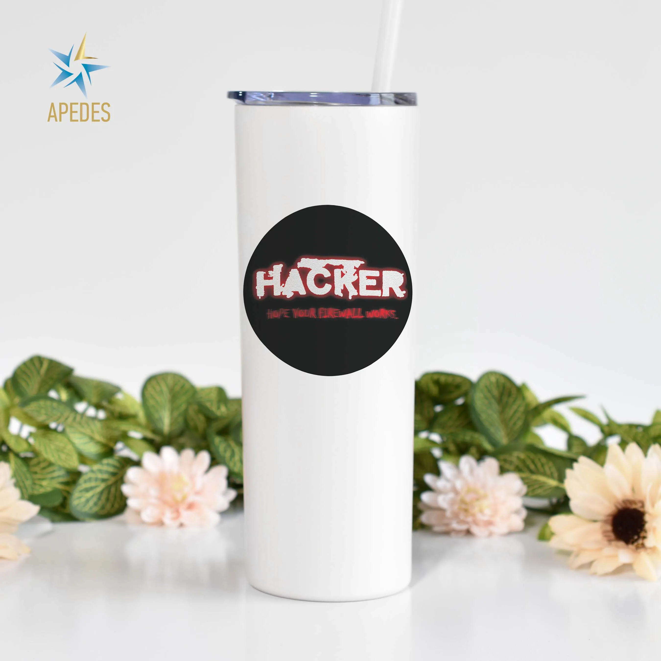 Hacker Firewall Stainless Steel Skinny Tumbler 20 OZ