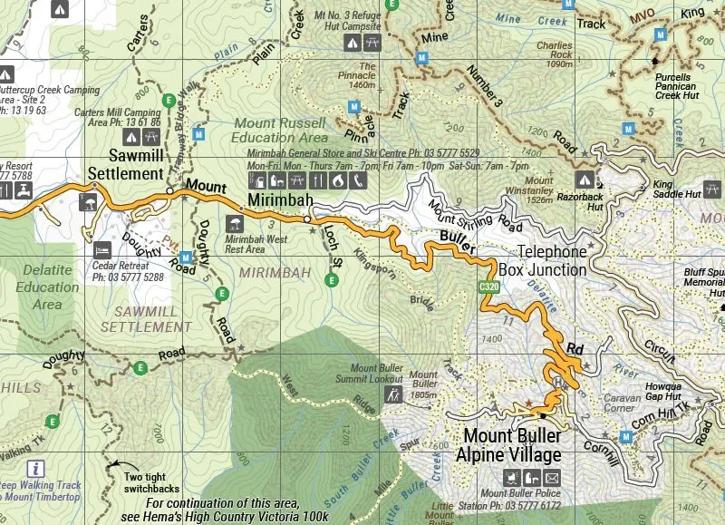 Hema The Victorian High Country - North Western Map