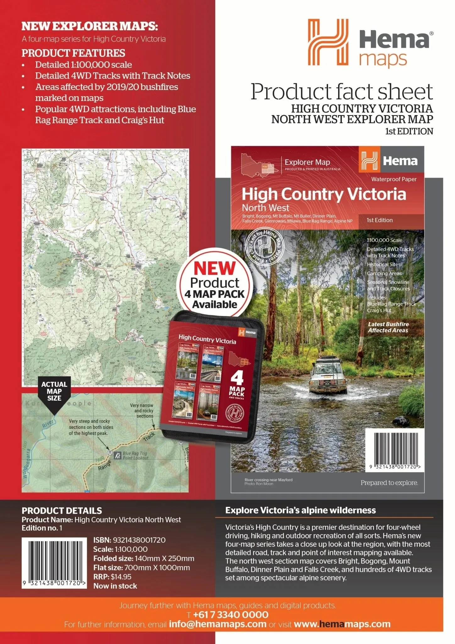 Hema The Victorian High Country - North Western Map