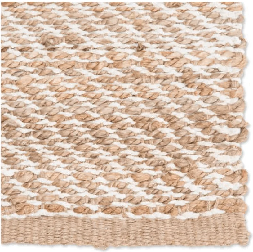 Himalaya Jute Rug - Tapioca & Snow