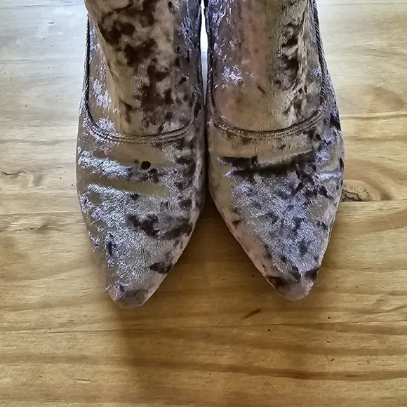 Jeffery Campbell X Free People Purple Velveteen Boho Heel Boot Ankle Boot Bootie