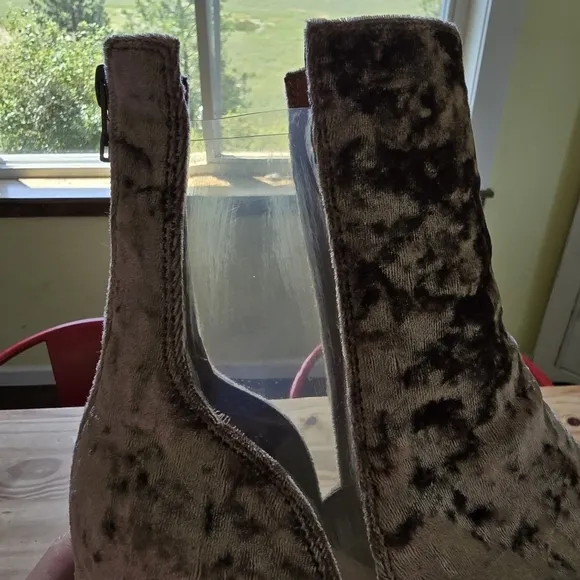 Jeffery Campbell X Free People Purple Velveteen Boho Heel Boot Ankle Boot Bootie