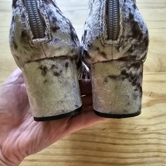 Jeffery Campbell X Free People Purple Velveteen Boho Heel Boot Ankle Boot Bootie