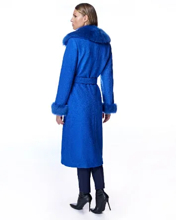 Julia & Stella by Maximilian Fur-Trimmed Wool Coat