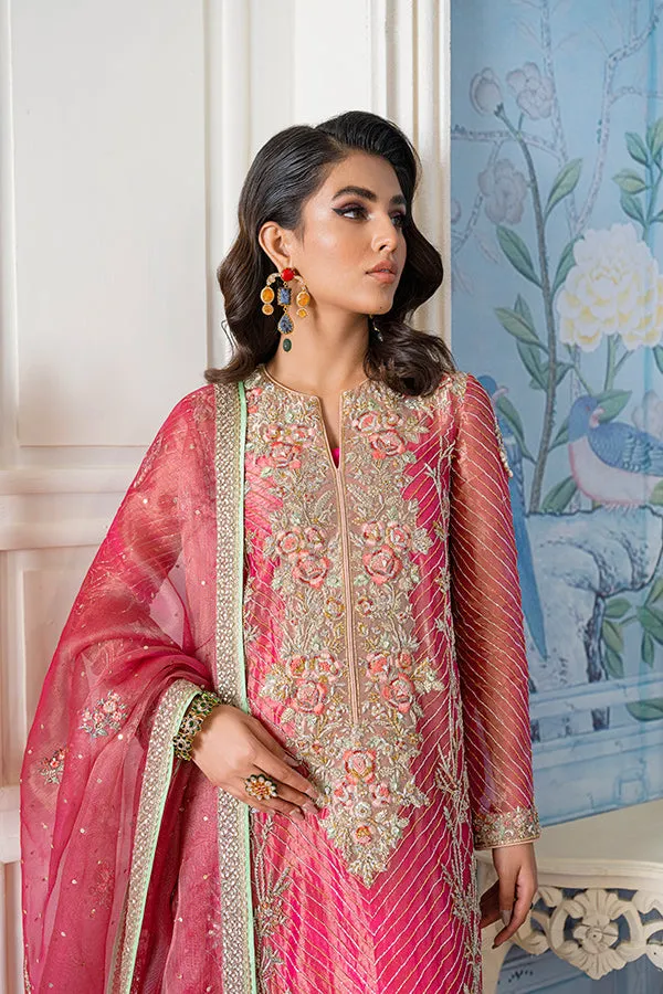 Kameez Trouser Dupatta Pink Pakistani Wedding Dress