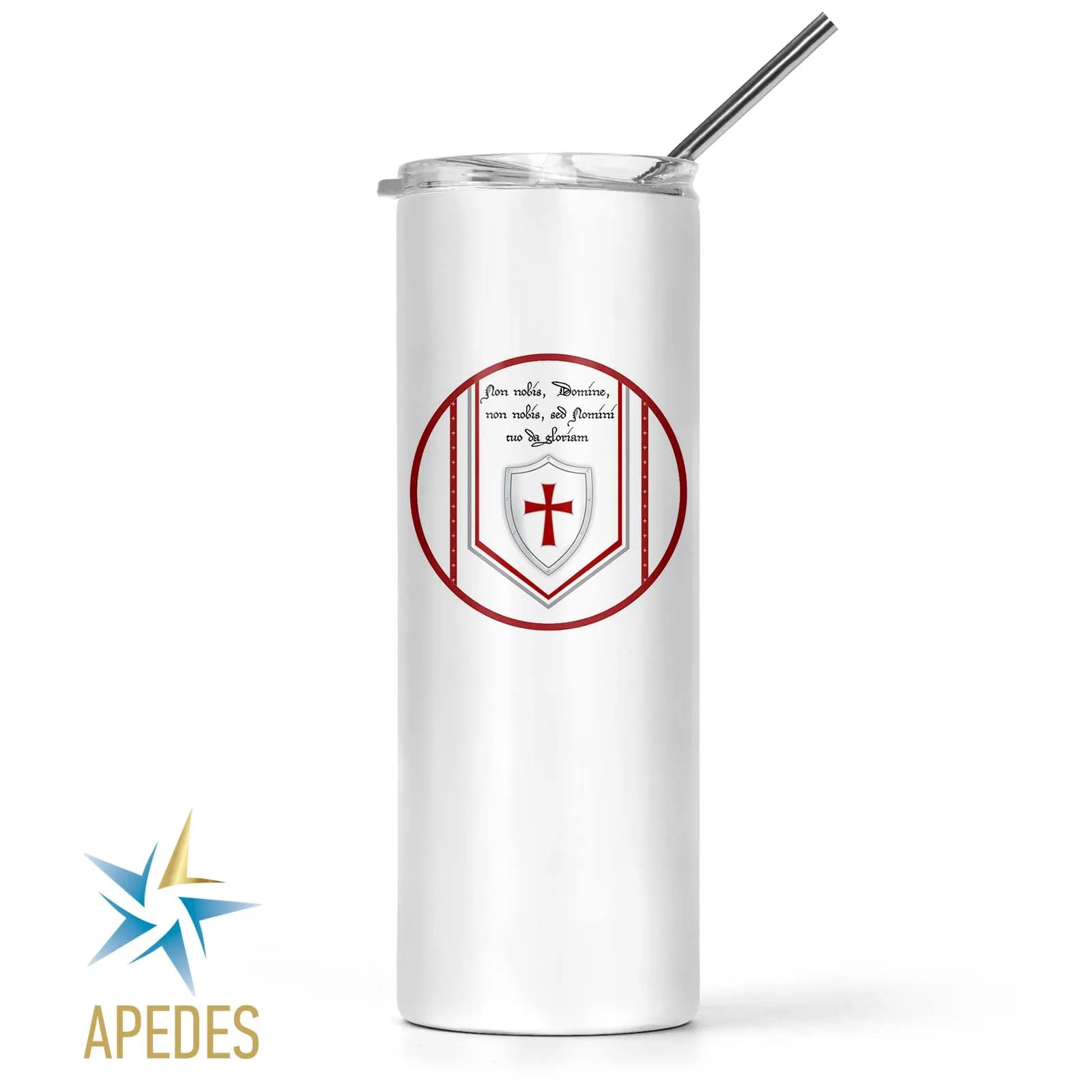 Knights Templar Stainless Steel Skinny Tumbler 20 OZ