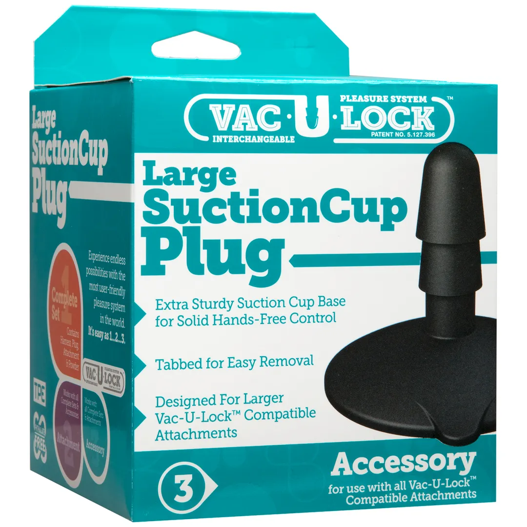 Large Vac-U-Lock Suction Cup Plug with Extra-Sturdy Base