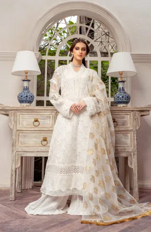 Lawn Kameez with Flared Cotton Trousers and Dupatta