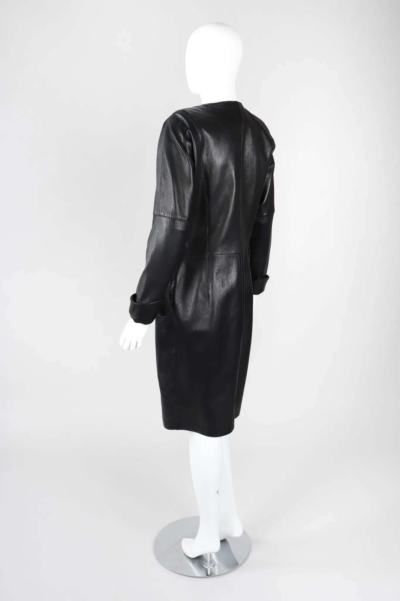 Leather Griffin Medallion Dress
