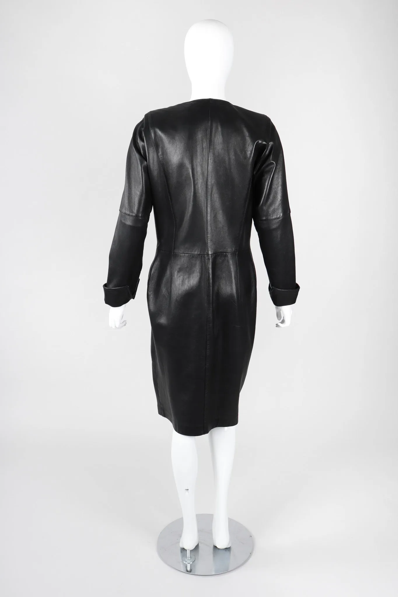 Leather Griffin Medallion Dress