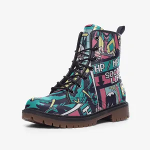 Level Up gamer manga Casual Leather Lightweight boots MT